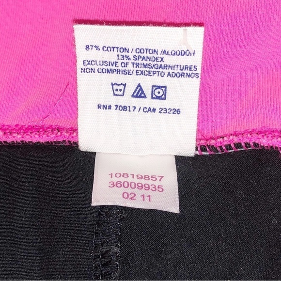 PINK By Victoria Secret Black and Pink Wide Leg Yoga Capris Size XS - Picture 5 of 5